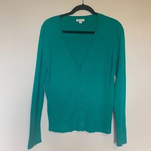 Merona Green V-neck cardigan